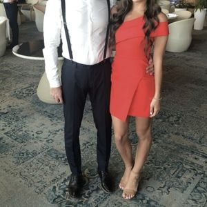 Red One Shoulder Dress